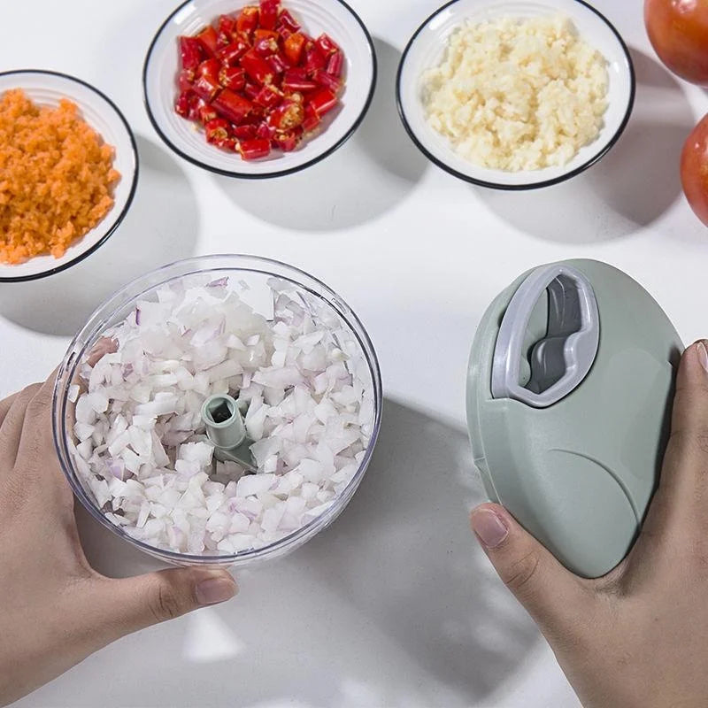 Multi-Function Manual Food Chopper - Meat Mincer & Garlic Press 500/900ml