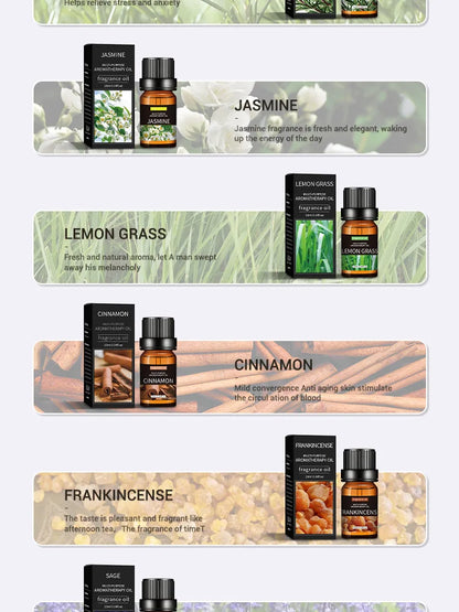 Premium Essential Oil Collection - 20 Scents for Diffusers & Humidifiers