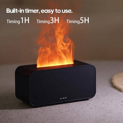 Ultrasonic Essential Oil Diffuser with LED Flame Effect & Timer